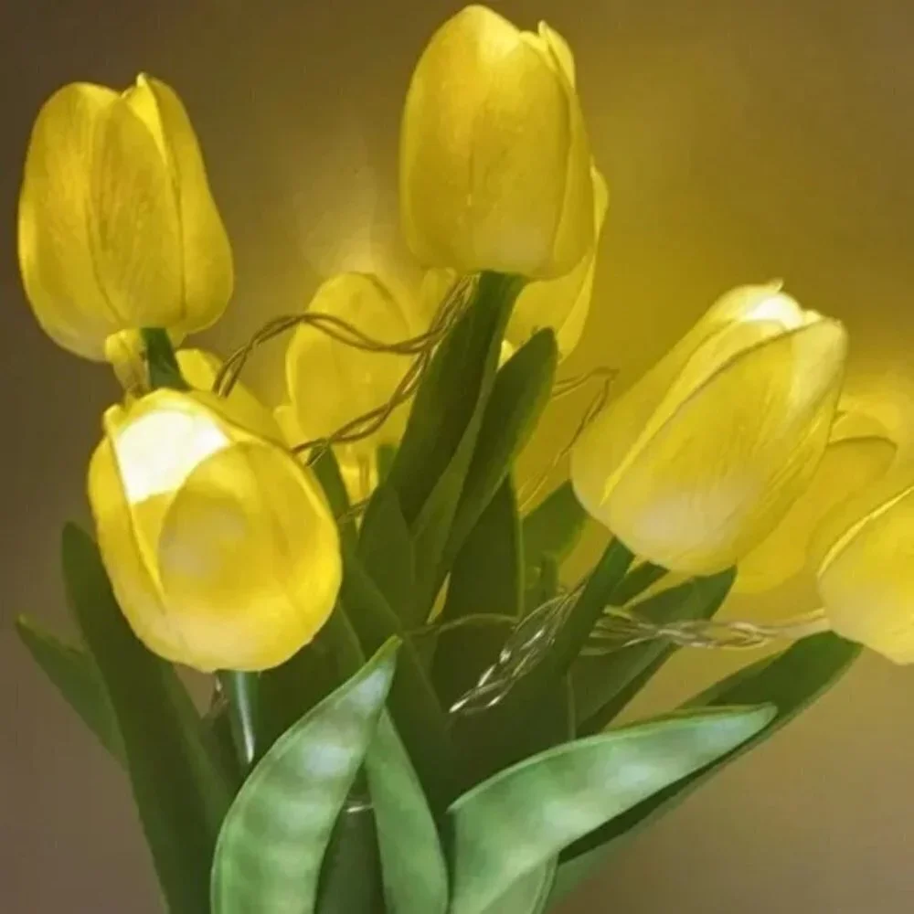 2x White Tulip Lamp, a Lasting Alternative to Expensive Bouquets!